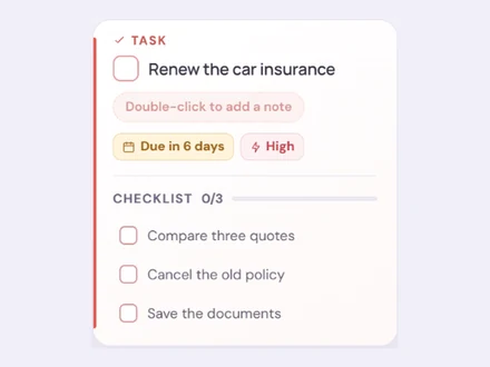 HeadTidy task card