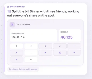 HeadTidy calculator widget